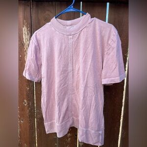 Anthropologie Blush Ribbed Top